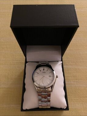 NWT TFX Silver Men’s Watch with White Dial